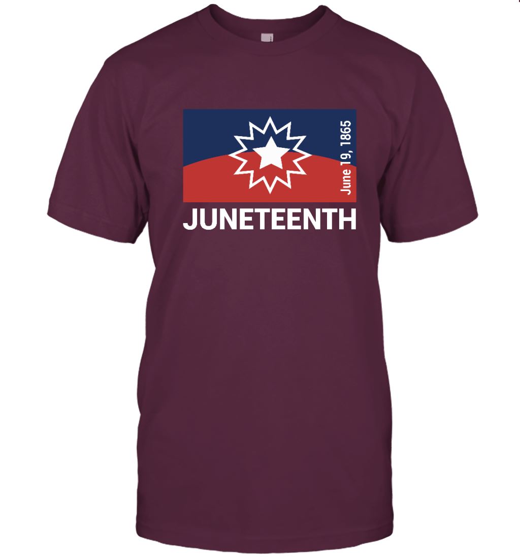 Black Independence Day Flag T-shirt Apparel Gearment Unisex Tee Maroon S