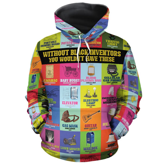 Black Inventions All-over Hoodie