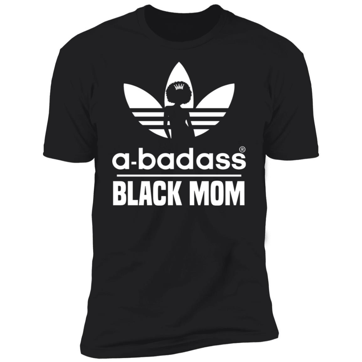 A-badass Black Mom-Tshirt T-Shirts CustomCat Black X-Small 
