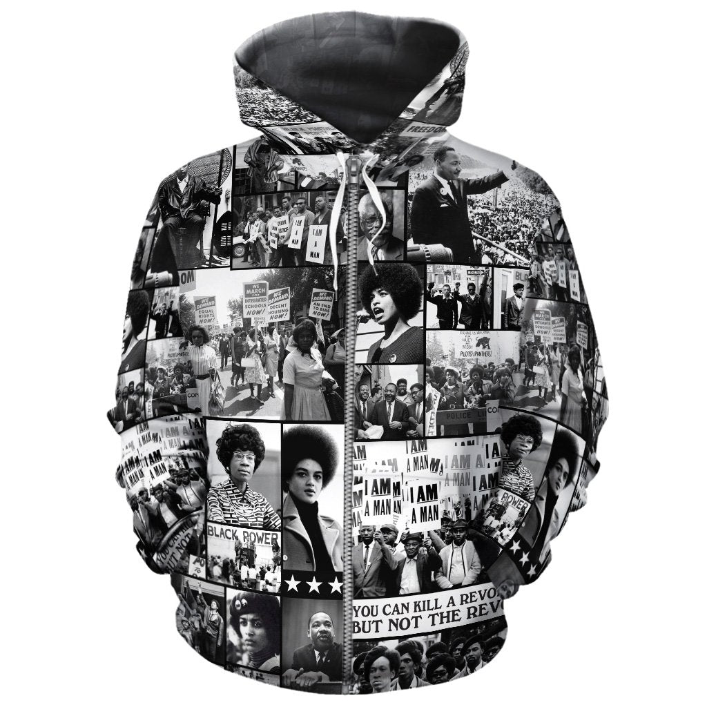 Black Power Images All-over Hoodie Hoodie Tianci Zip S 