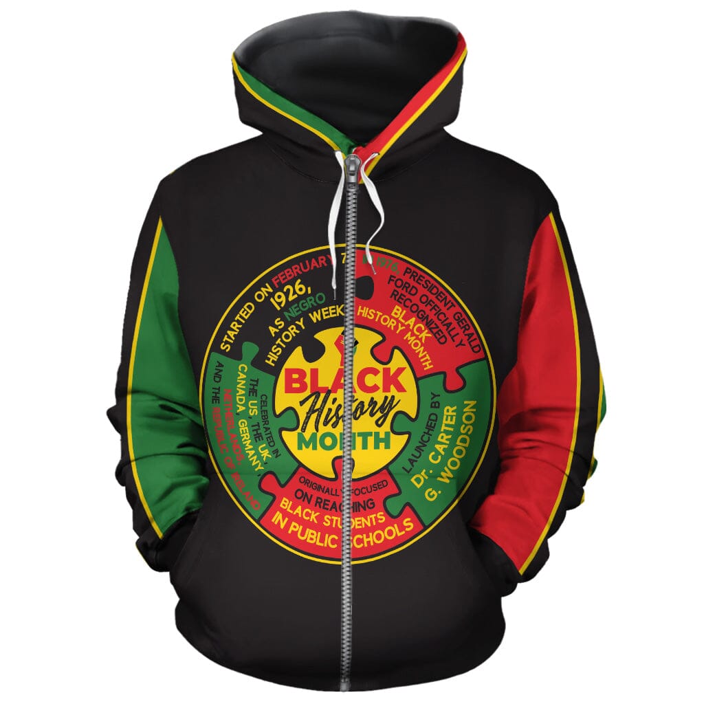Black History Month Facts All-over Hoodie Hoodie Tianci Zip S 