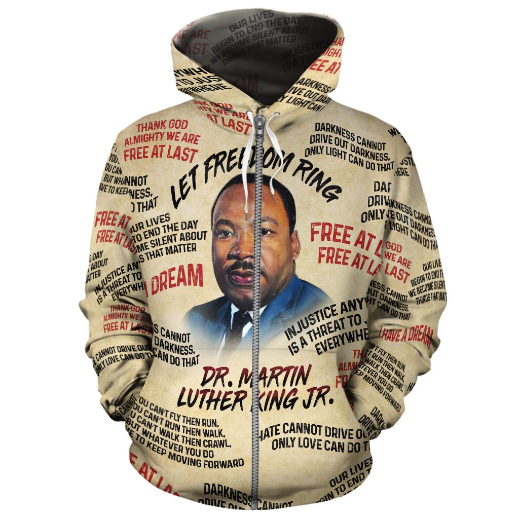 Martin Luther King The Leader 2 All-over Hoodie Hoodie Tianci Zip S 