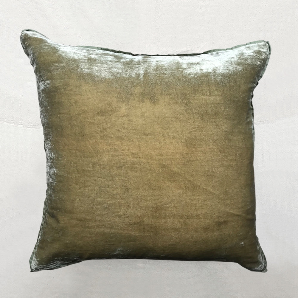 green and silver cushions