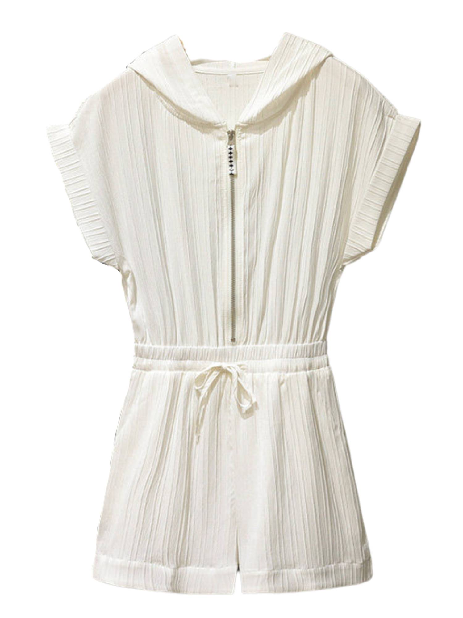 'Frances' Ribbed Hooded Romper (4 Colors)
 