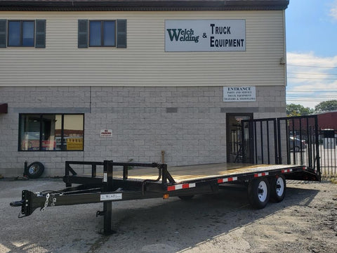 custom built deck over tandem axle trailer