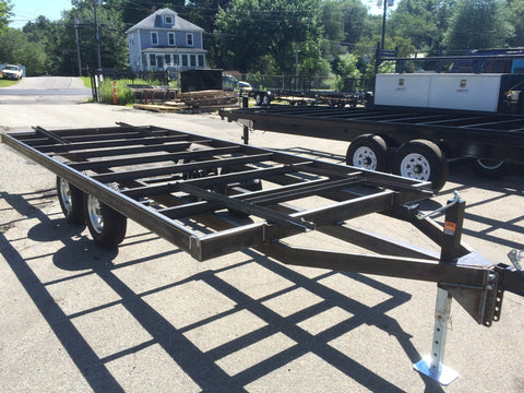 custom built deck over utility trailer 