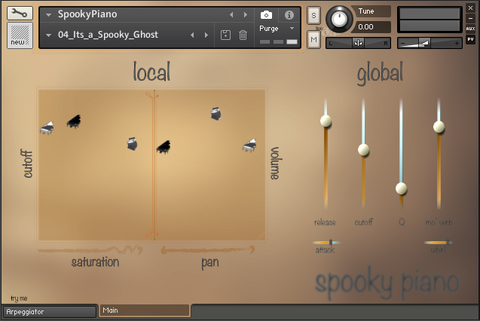 Spooky Piano Kontakt GUI