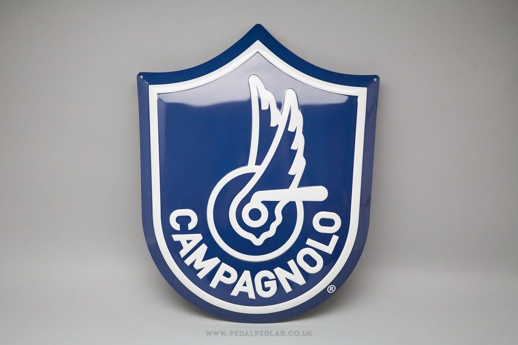 Campagnolo Shield Logo Enamel Tin Wall Sign at Pedal Pedlar