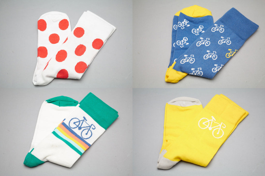 Retro Cycling Socks in 4 Designs at Pedal Pedlar