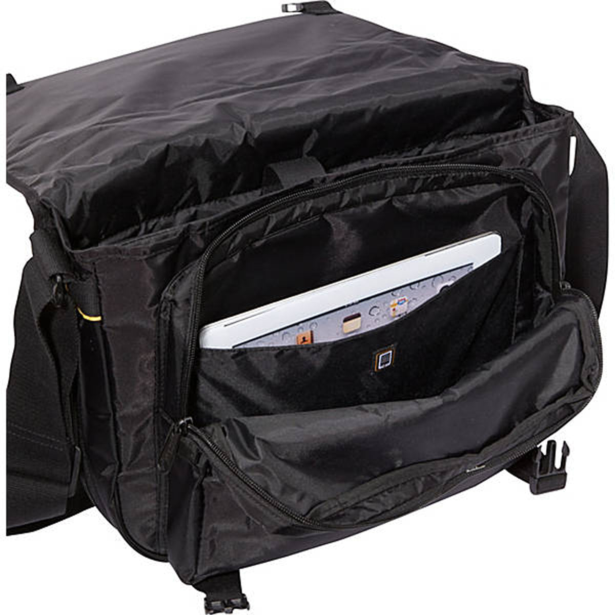 hard shell luggage with exterior pocket