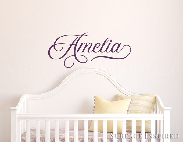 AMELIA Street Sign Childrens Name Room Decal Indoor//Outdoor