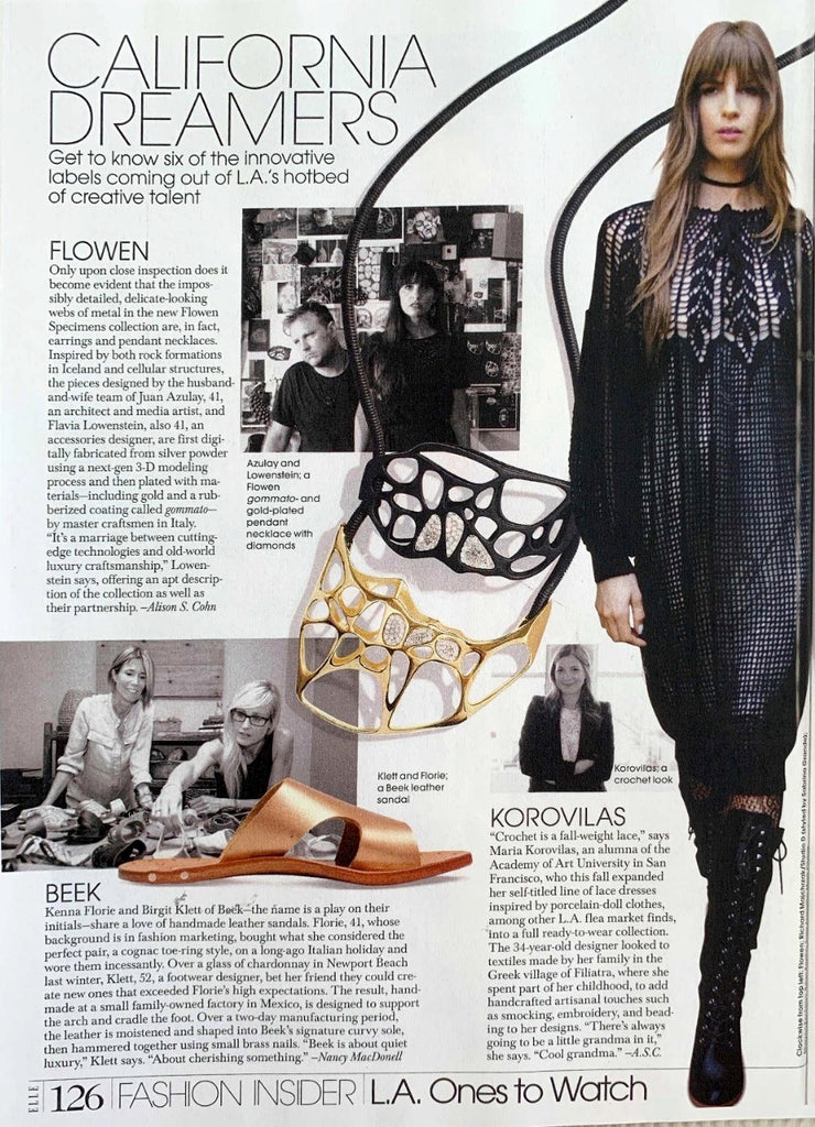 Elle page featuring beek co-founders Birgit and Kenna