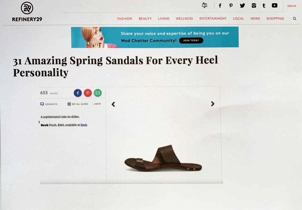 Refinery29 shot featuring Finch toe ring sandal
