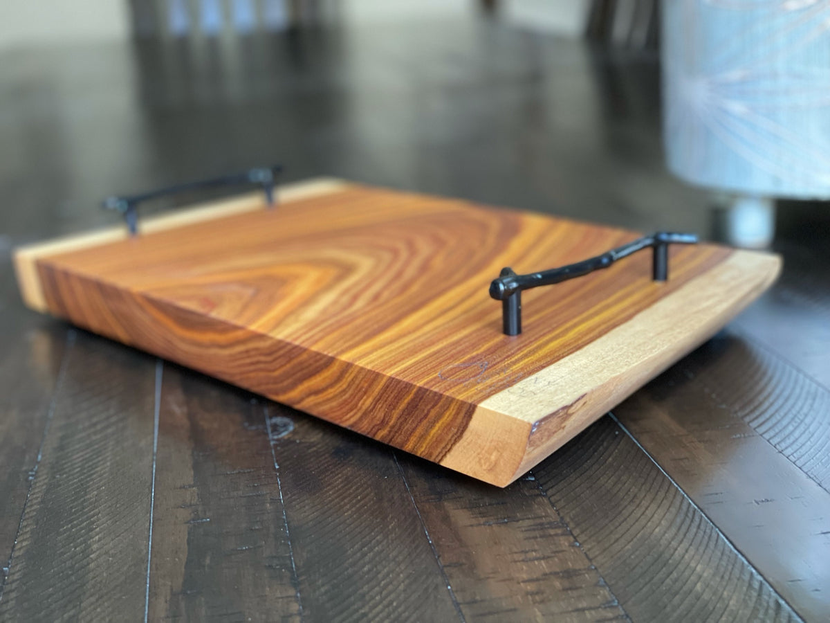 Live Edge Charcuterie Board/Serving Tray Non-Character Wood