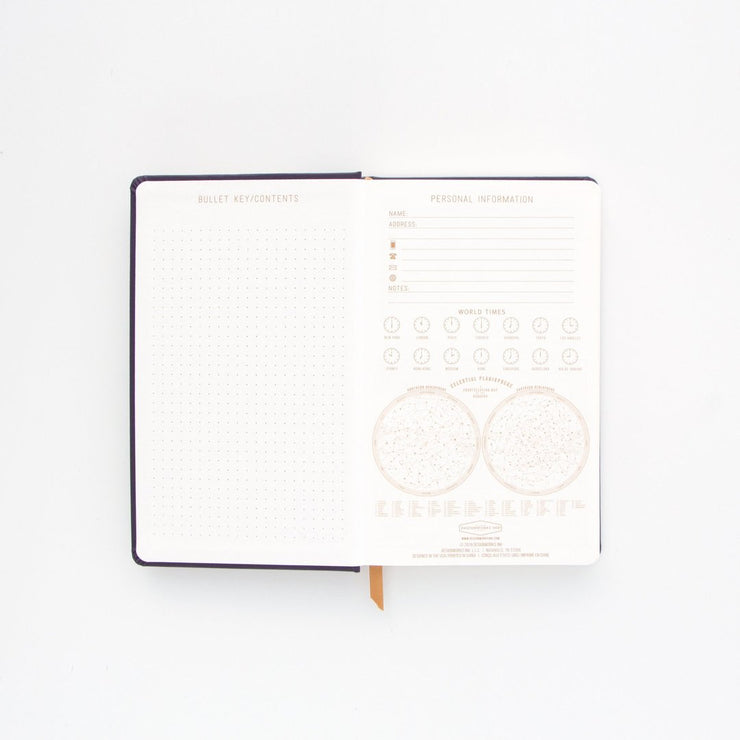 Moons Cloth Bound Lined Notebook