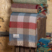 Tweedmill All Wool Recycled Celtic Weave Check Throw
