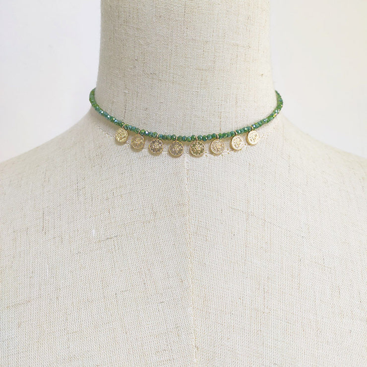 Isabel Beaded Coin Choker in 6 Colours