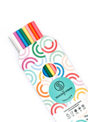 Silicone Straw Company Colourful 8 Pack of Straws