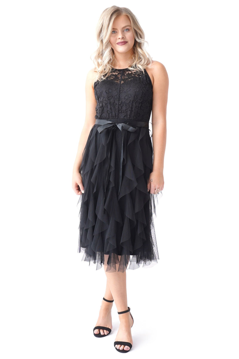 candalite black lace dress