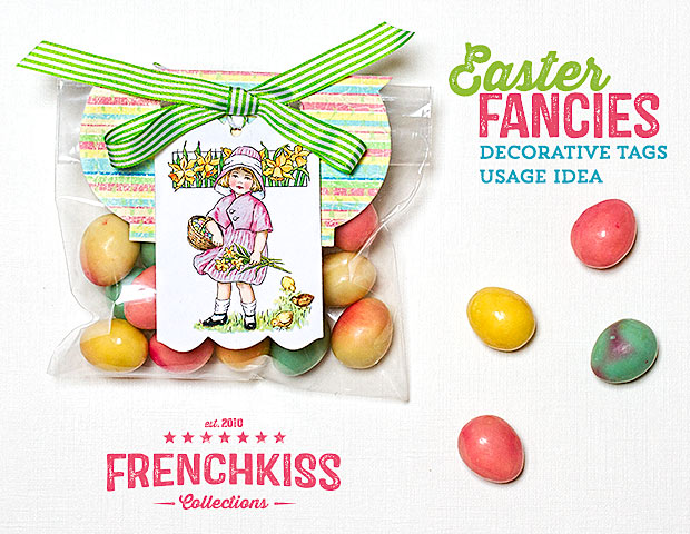 French Kiss Easter Tag Printable Gift package decoration idea.