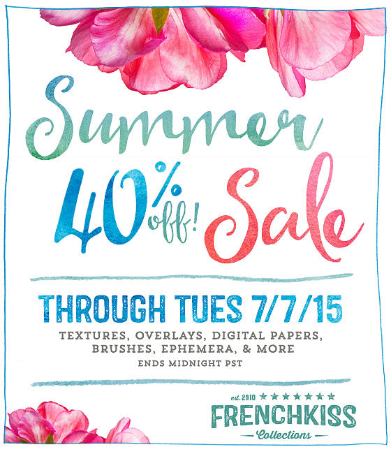 French Kiss Collections Summer Sale. 40% off through 07/7/15