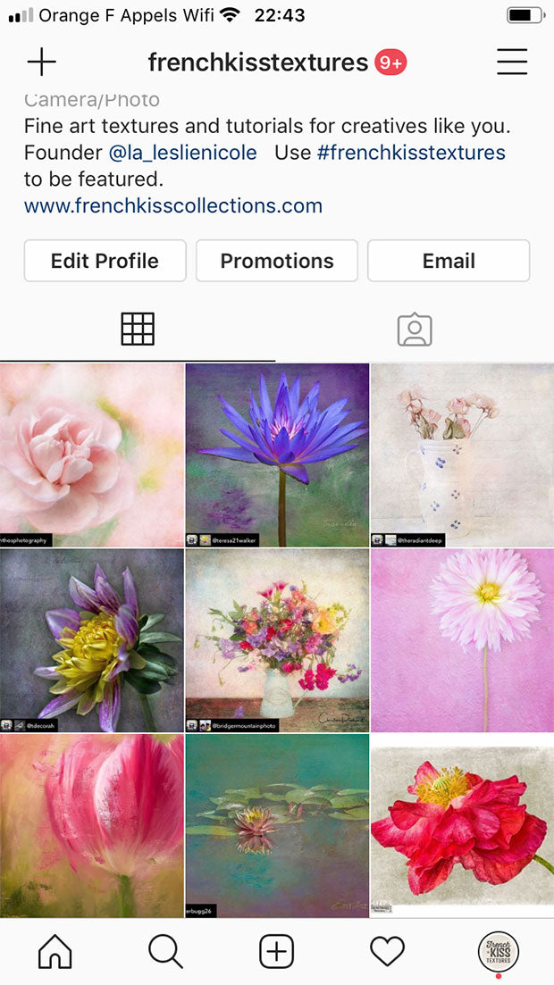 French Kiss Textures featured art on Instagram.