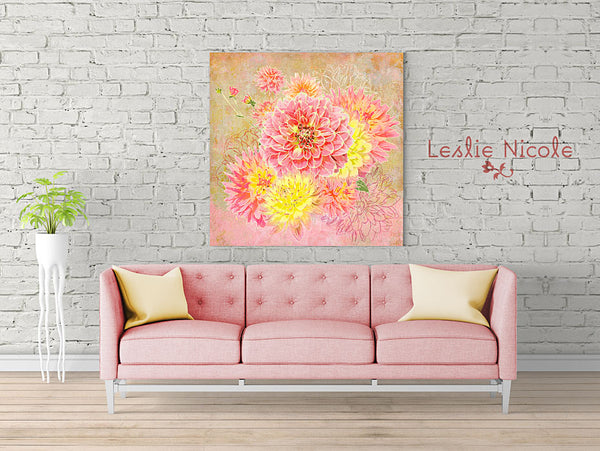 Design by Leslie Nicole using Virtuoso painterly texture in wall art.
