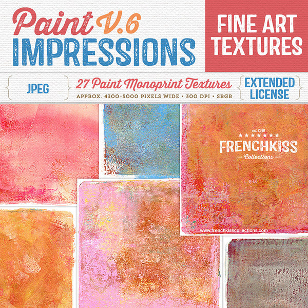 Paint Impressions Volume 6 paint monotype texture collection.