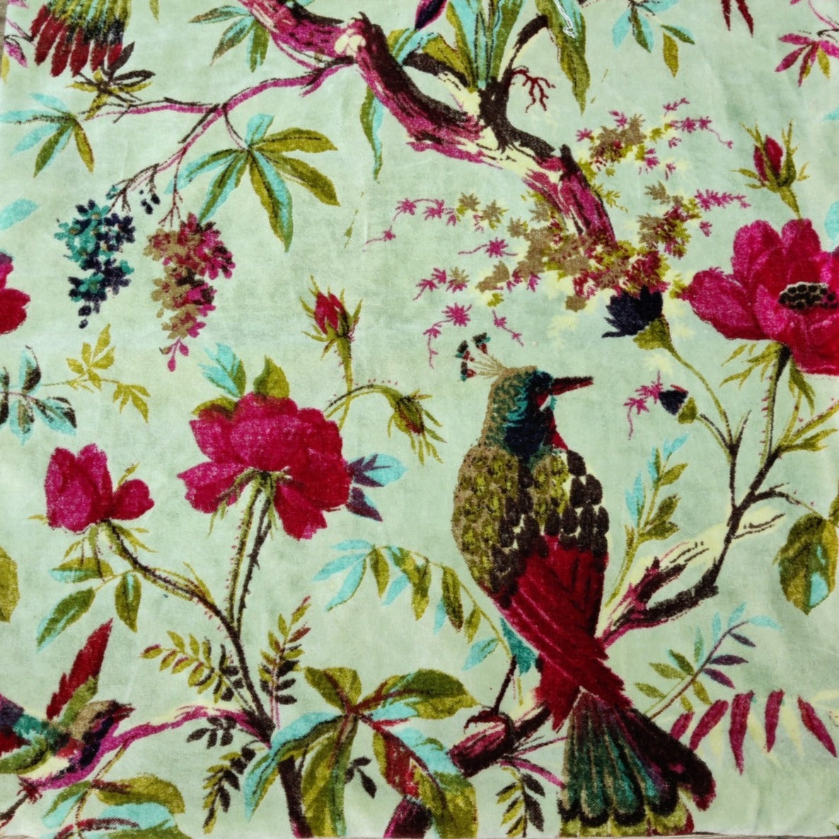 upholstery fabric bird of paradise