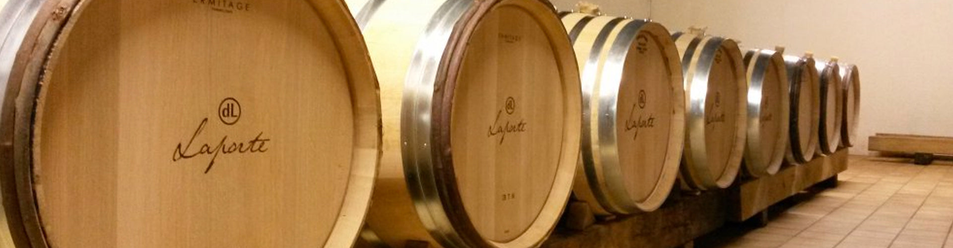 Domaine Laporte Barrels in Winery
