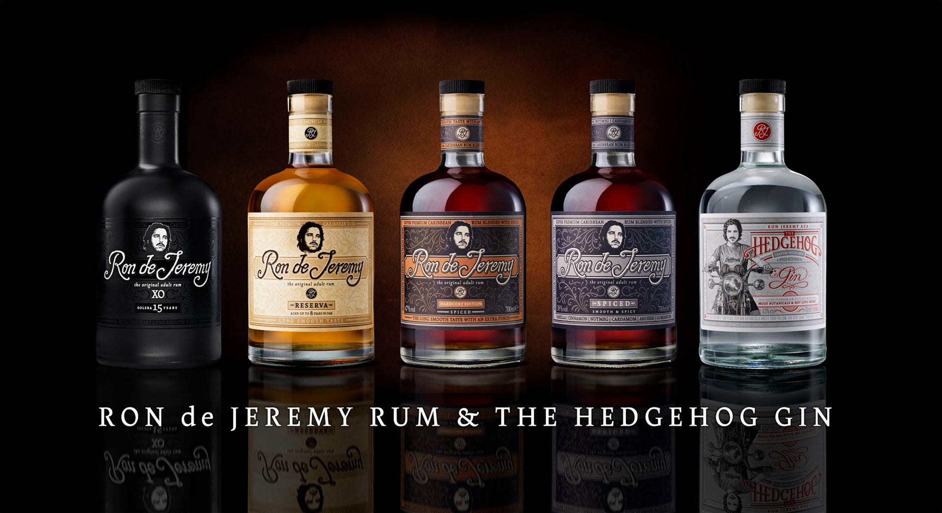 Ron de Jeremy Rum & Gin Spirit Line Up