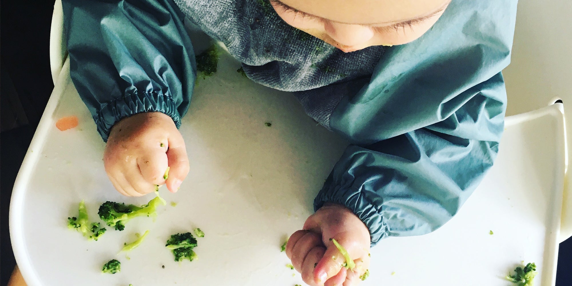 baby eating food