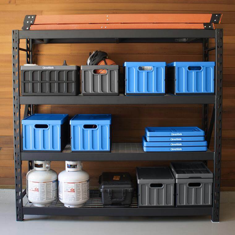Stack of CleverCrate® Storage Bins with Lids