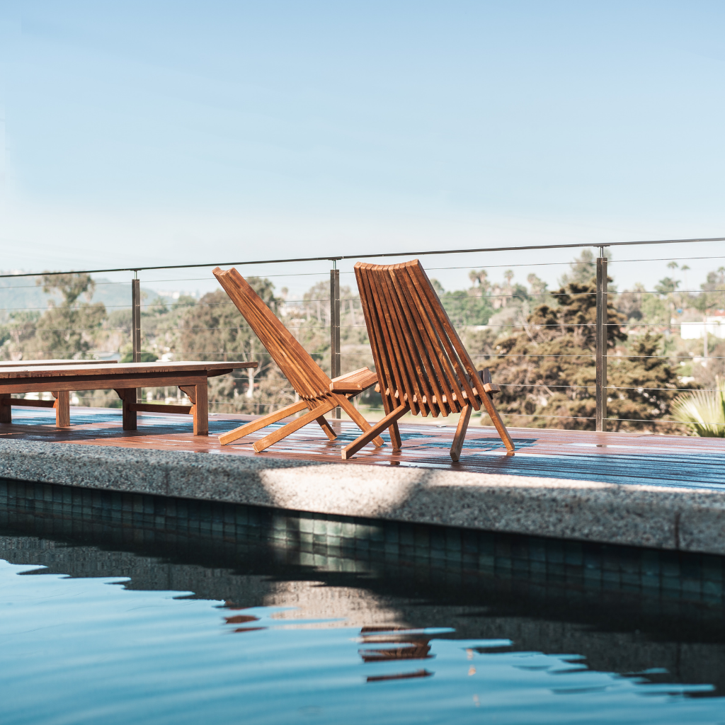 Tamarack Chair by the pool