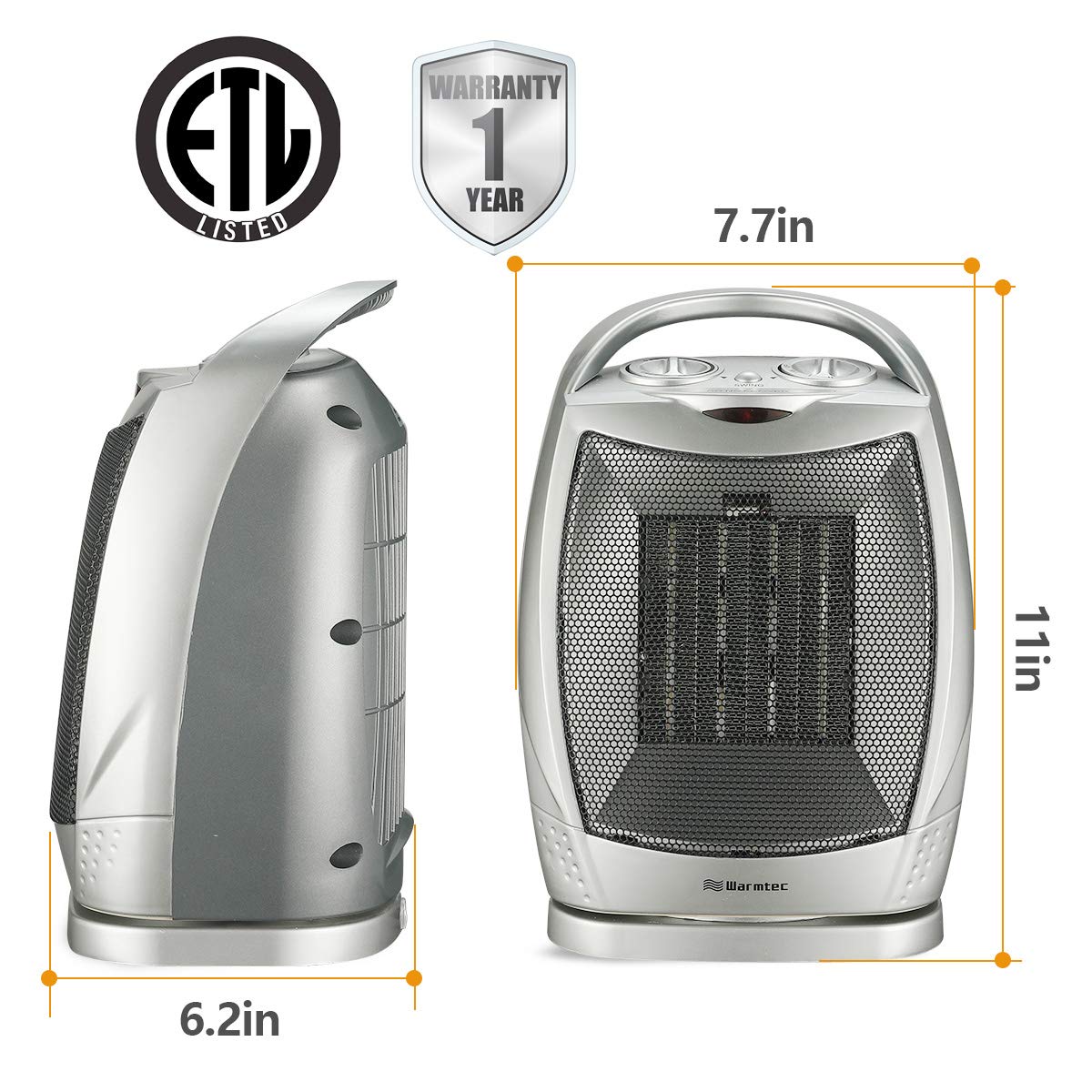 portable electric heater with thermostat