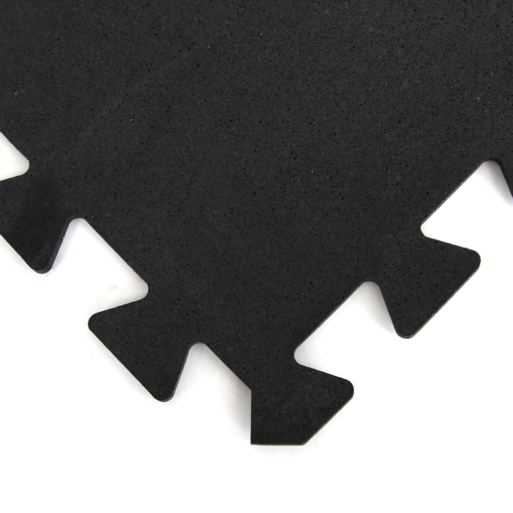 Rubber Gym Flooring 8mm Jigsaw Black