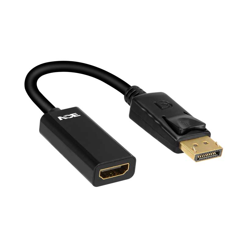 DP Display Port to HDMI Converter Male to Female Gold-Plated Cord Compatible for Lenovo Dell HP and Other Brand 1 Pack, White Maeline DisplayPort to HDMI Adapter 