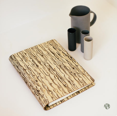 Bark & Rock Wild Iced Burr natural wood notebook