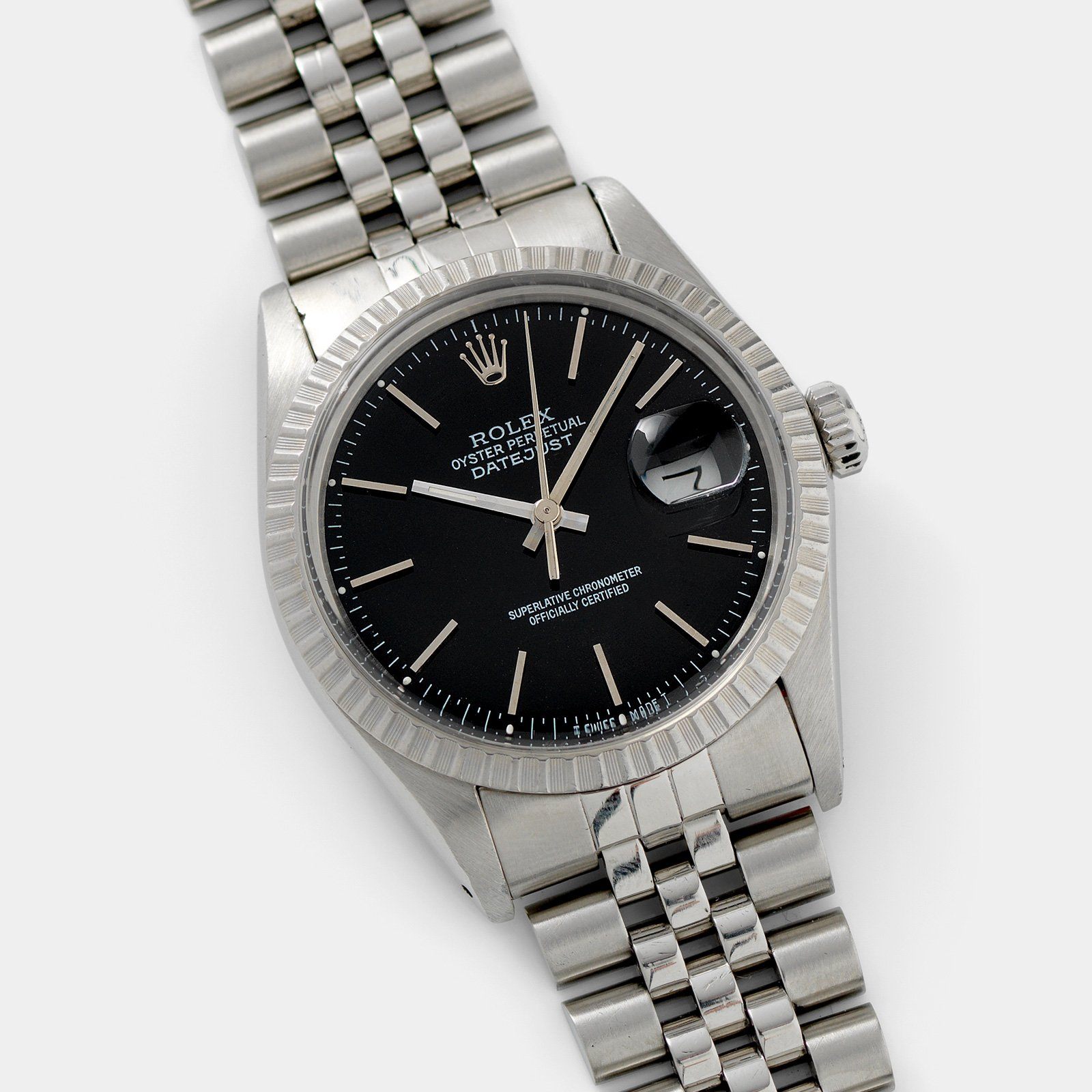 rolex datejust 16030 black dial