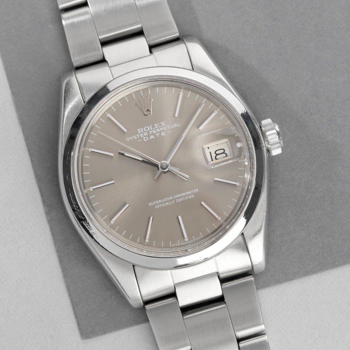 Rolex Date Grey Sigma Dial Reference 