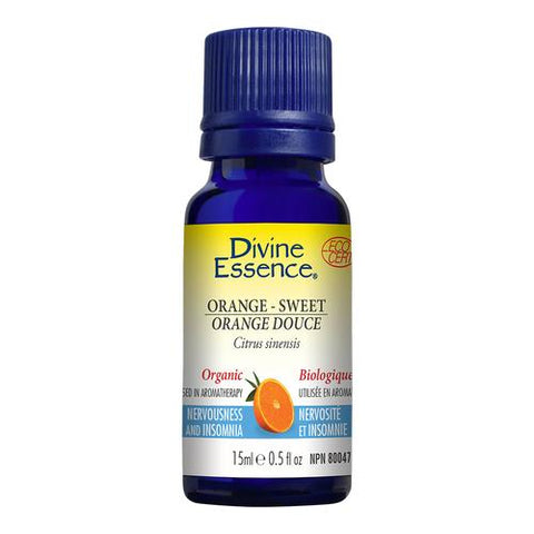 Orange Sweet Organic Essential Oil 15ml, DIVINE ESSENCE