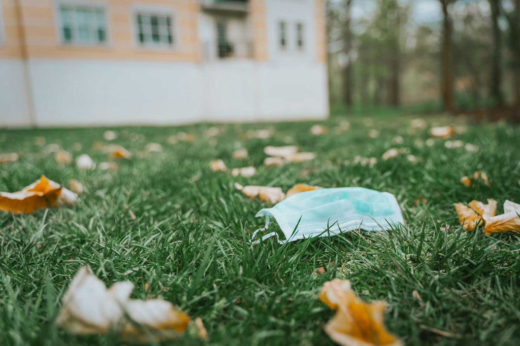 Plastic pollution - mouth mask