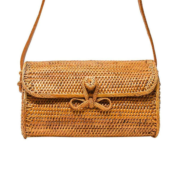 straw rattan bag