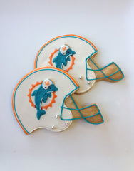 Miami Dolphins Helmet Cookies