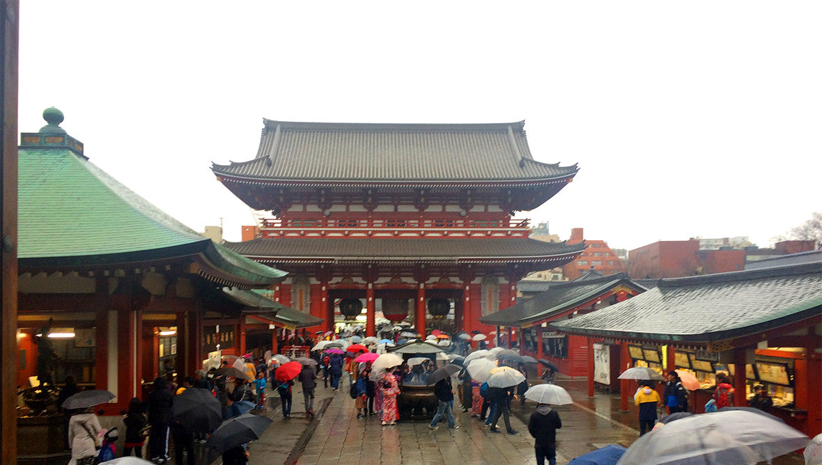 Grand Sensoji Temple magnificent even in the rain