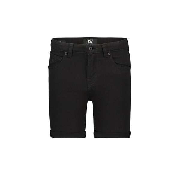 slim fit black shorts