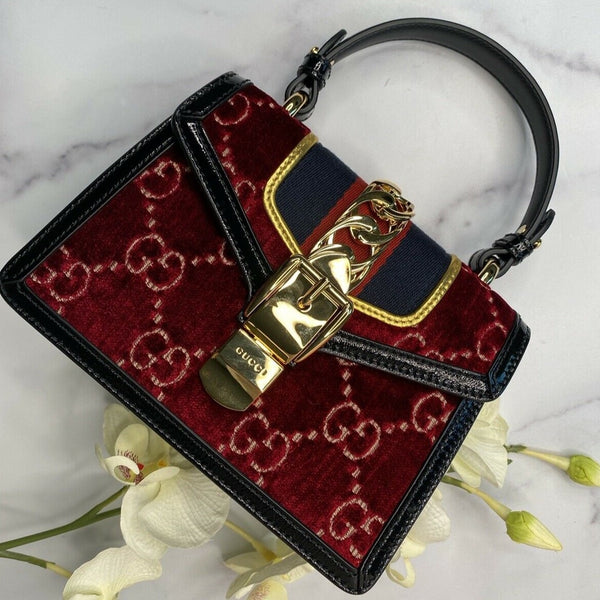 sylvie gg velvet mini bag