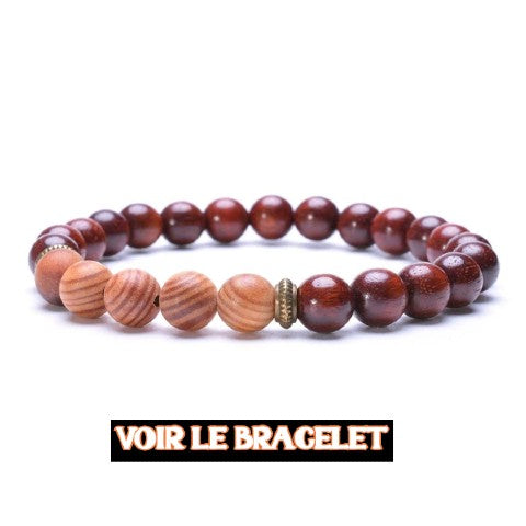 Bracelet Homme Perles Bois Chic