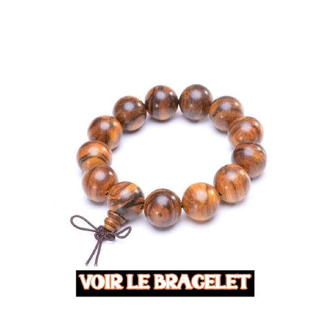 Bracelet Perles Bois Couleur Naturelle