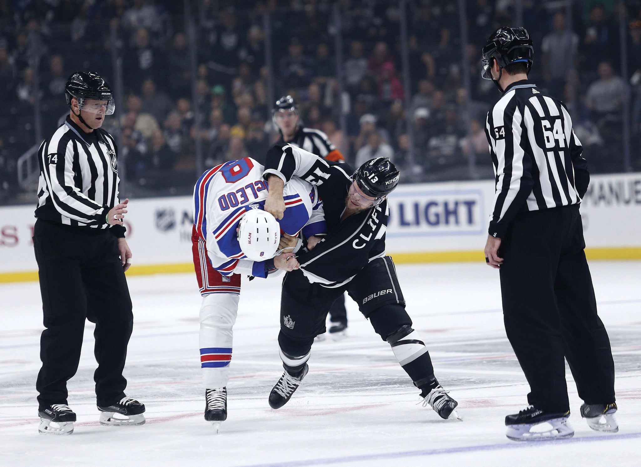 Kyle Clifford in a bout with Cody McCloud of the NY Rangers by Ringo Chiu